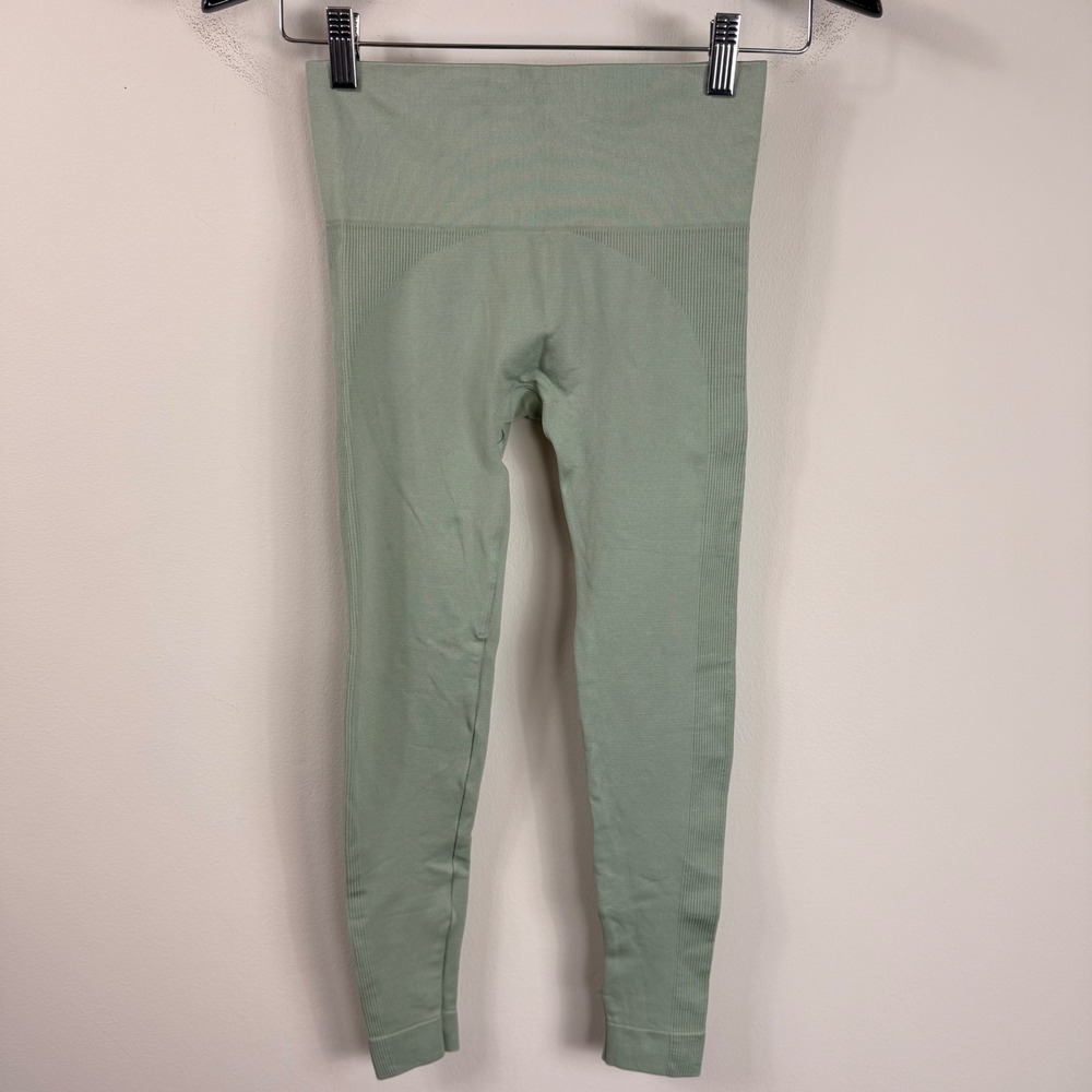 SET Active Seamless High Waist Leggings Sage Green Athleisure Workout‎ Size XS/S